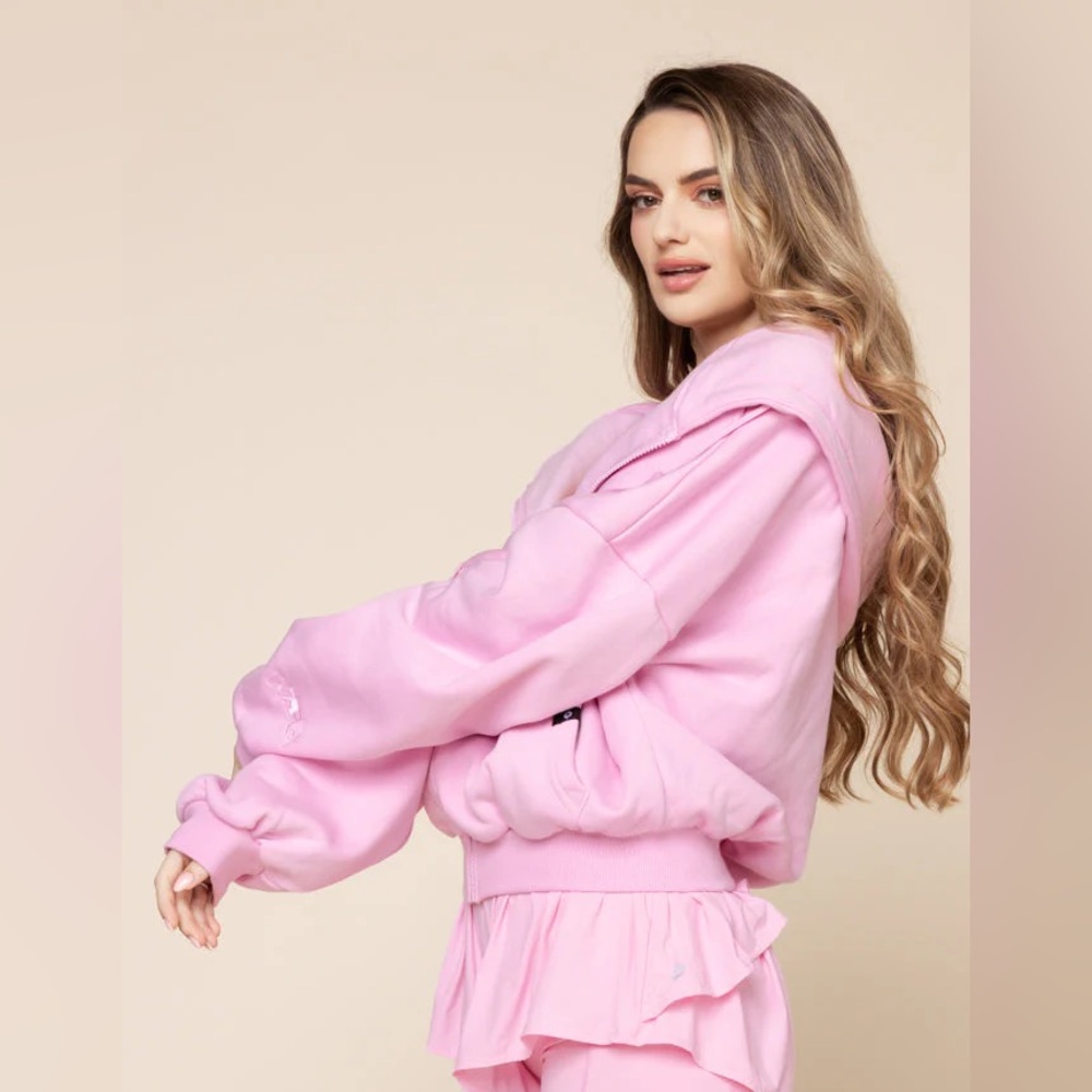 NWOT Popflex Zip Cloud Hoodie in Bubblegum